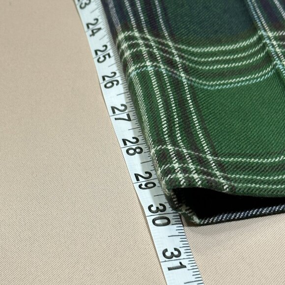 Green and Navy Tartan Plaid Lined Pants Size 8 - Picture 12 of 12